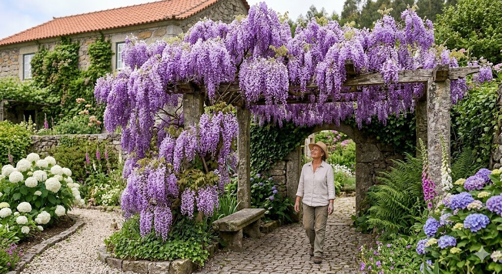 Glicínia (Wisteria): A Trepadeira Floral que Transforma Qualquer Jardim em Exterior Glicínia (Wisteria): A Trepadeira Floral que Transforma Qualquer Jardim