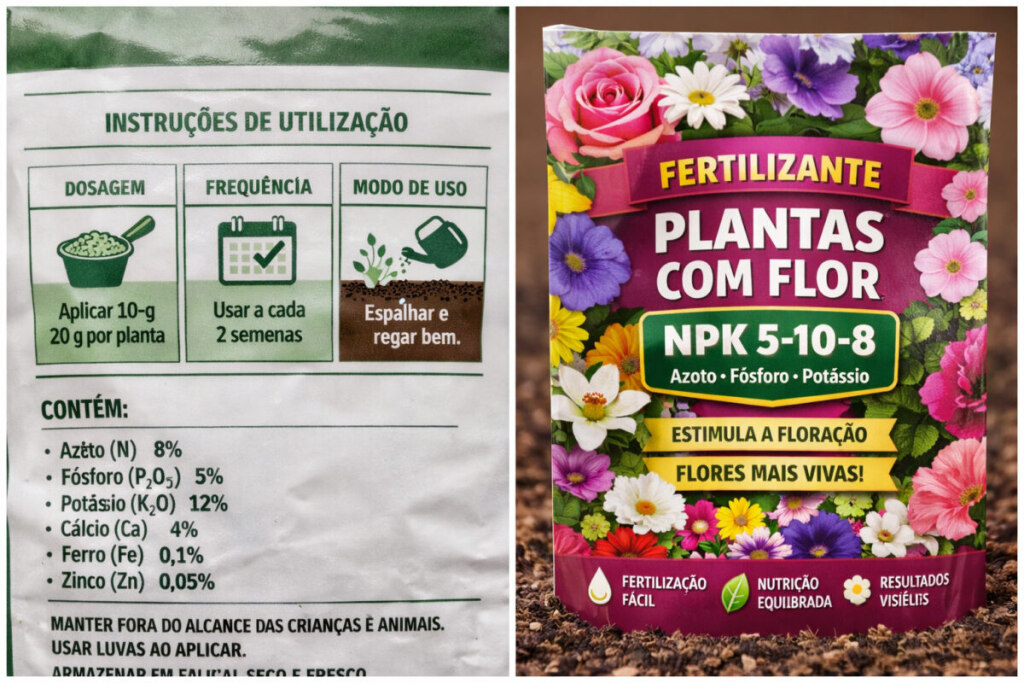 Como ler rótulos de fertilizantes e produtos para plantas em Flores comestíveis rótulos de fertilizantes
