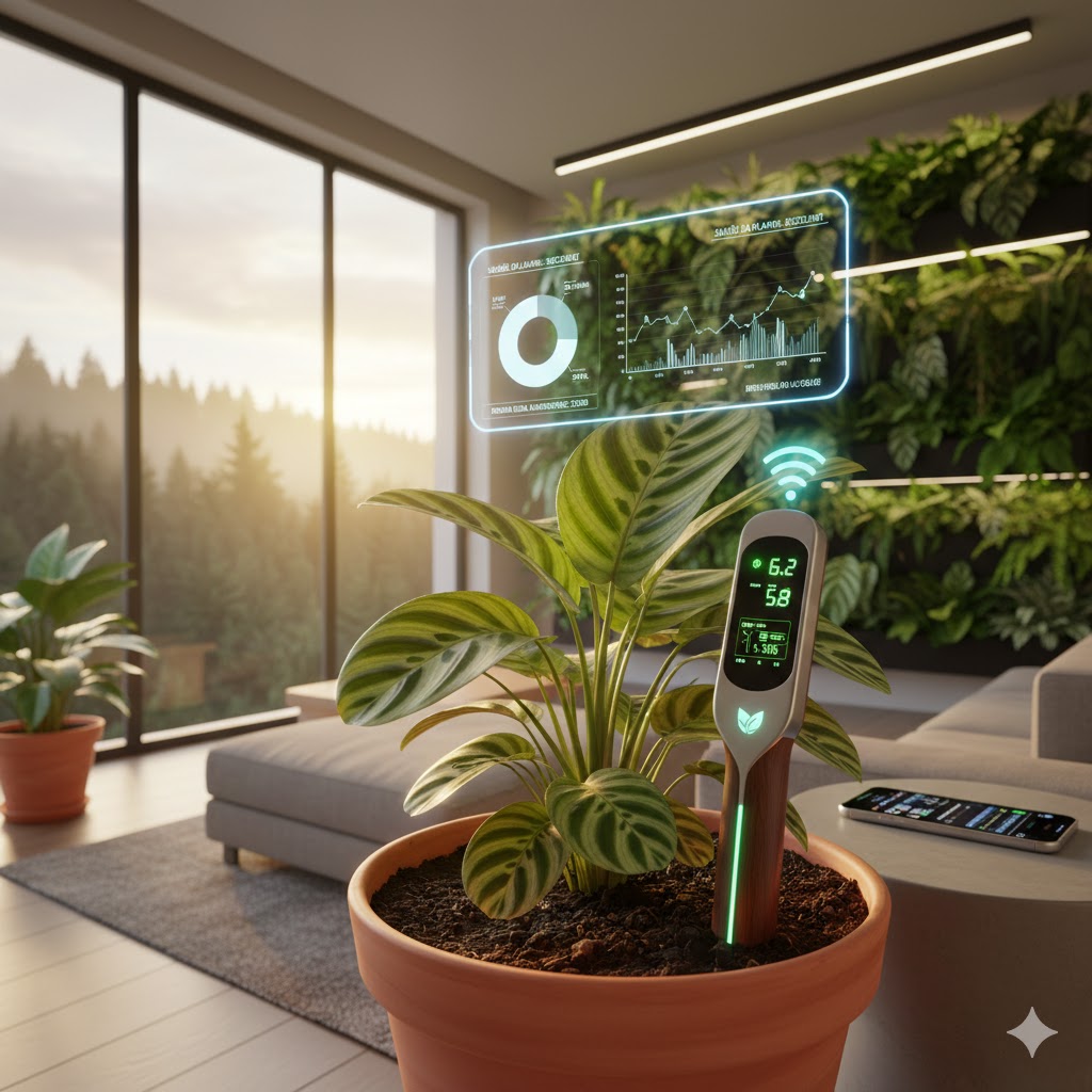 Sensores de Solo em 2026: A Tecnologia que Traduz o que as Suas Flores Precisam em Flores comestíveis sensores de solo