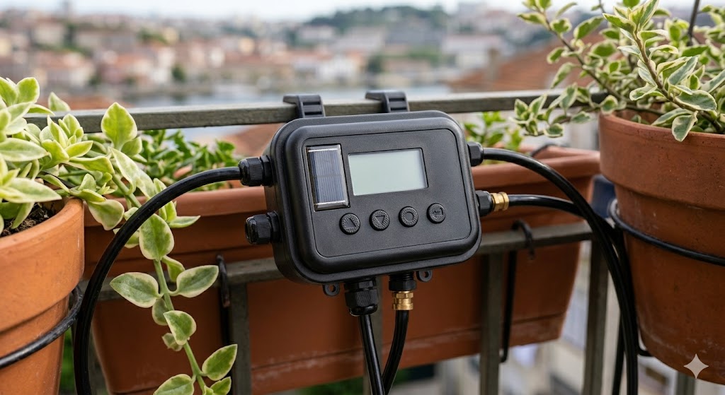 Rega solar inteligente para varandas e terraços em Utilidades Sistema Rega solar inteligente