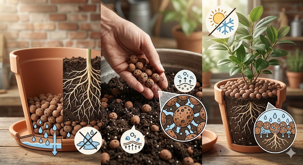 Argila Expandida: O Segredo para Plantas Mais Saudáveis e Bem Drenadas em Interior Argila Expandida: O Segredo para Plantas Mais Saudáveis e Bem Drenadas