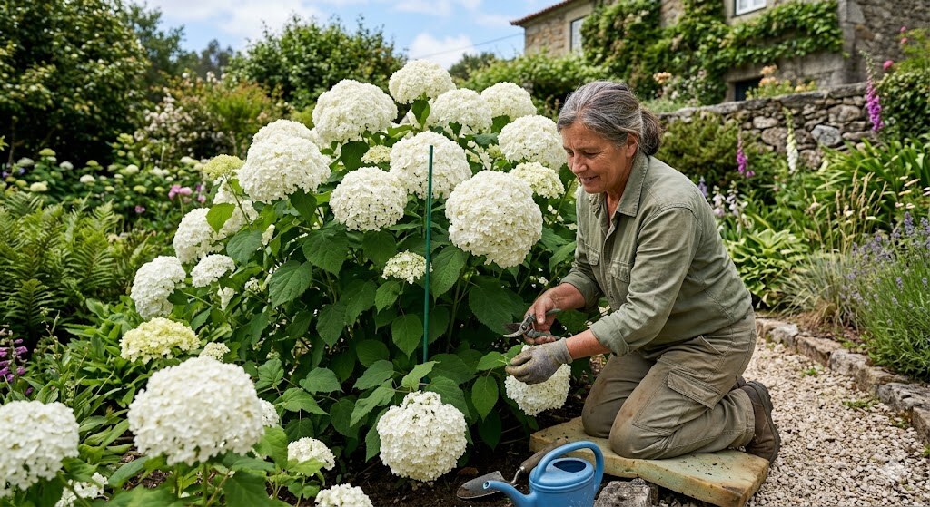 Hortênsia Bola de Neve (Annabelle): Guia Completo de Cultivo e Poda em Exterior Hortênsia Bola de Neve (Annabelle): Guia Completo de Cultivo e Poda